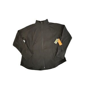 Old Navy Active NWT Fleece Zip Front Jacket Black SZ XXL Womens